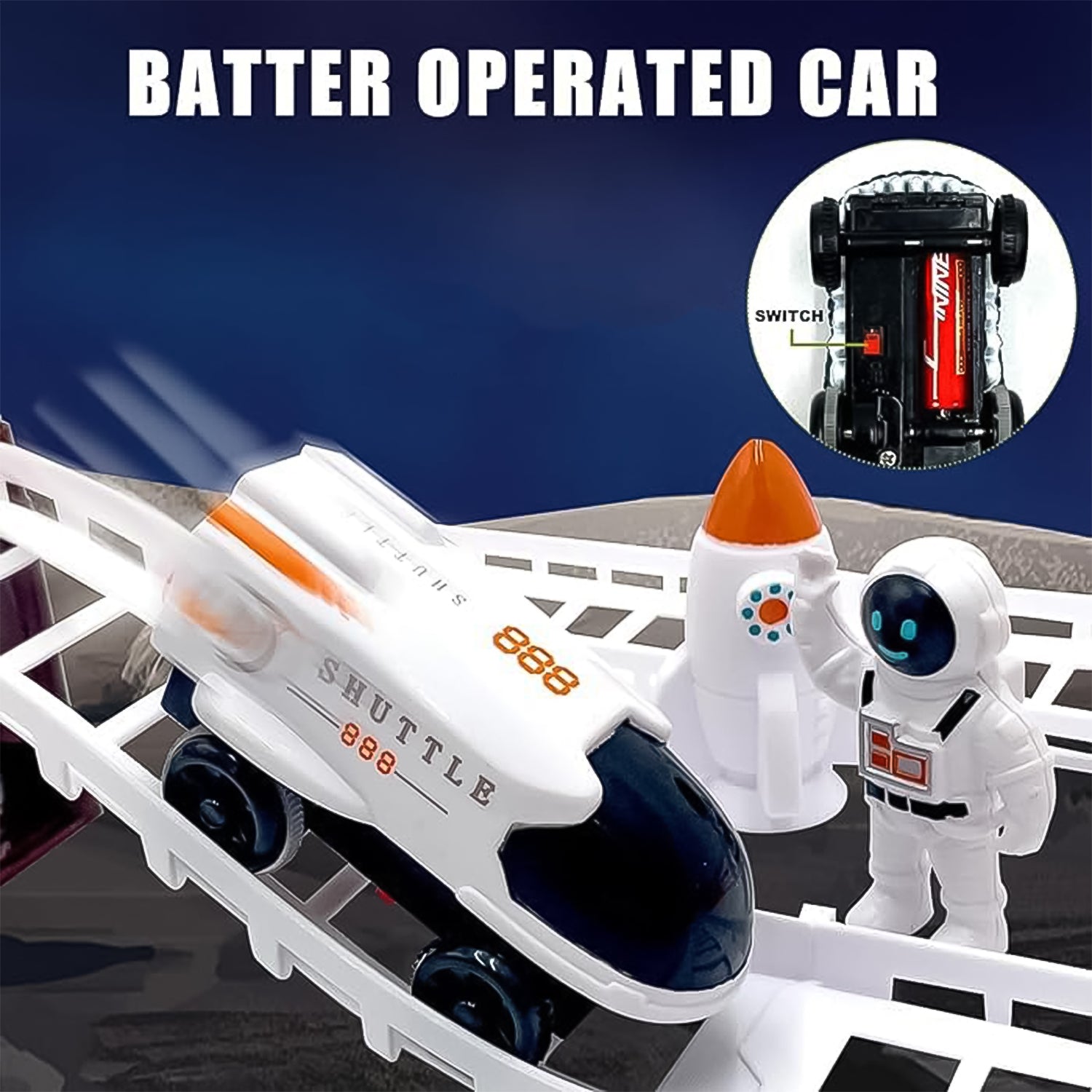 Outer Space Race Track Set For Kids Toys (1 Set) Outer Space Race Track Set For Kids Toys (1 Set)